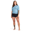 HD Snug Fit Short Sleeve Rashguard Crew - Women's - Crest Blue - Women's Short Sleeve Rashguard | Dakine